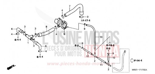 COMMANDE INJECTION D'AIR SOUPAPE CB600F6 de 2006